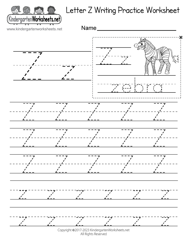 Free Printable Letter Z Writing Practice Worksheet Free Printable Letter Z Writing Practice Worksheet