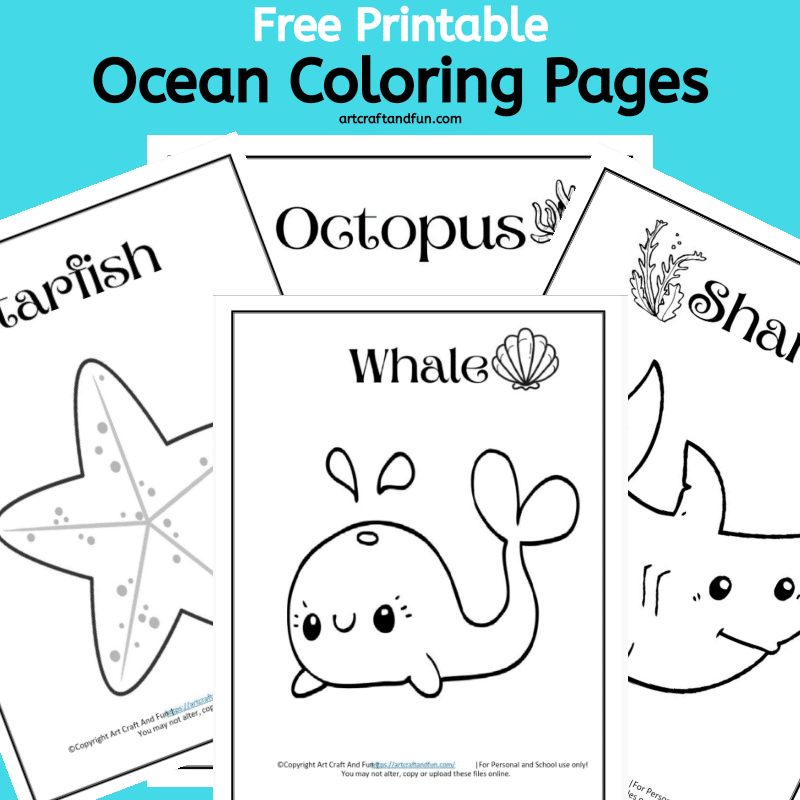 Free Printable Ocean And Sea Animal Coloring Pages Worksheets Library