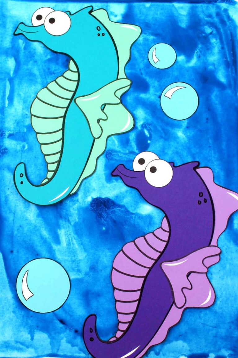 Free Printable Paper Seahorse Craft Mama Likes This