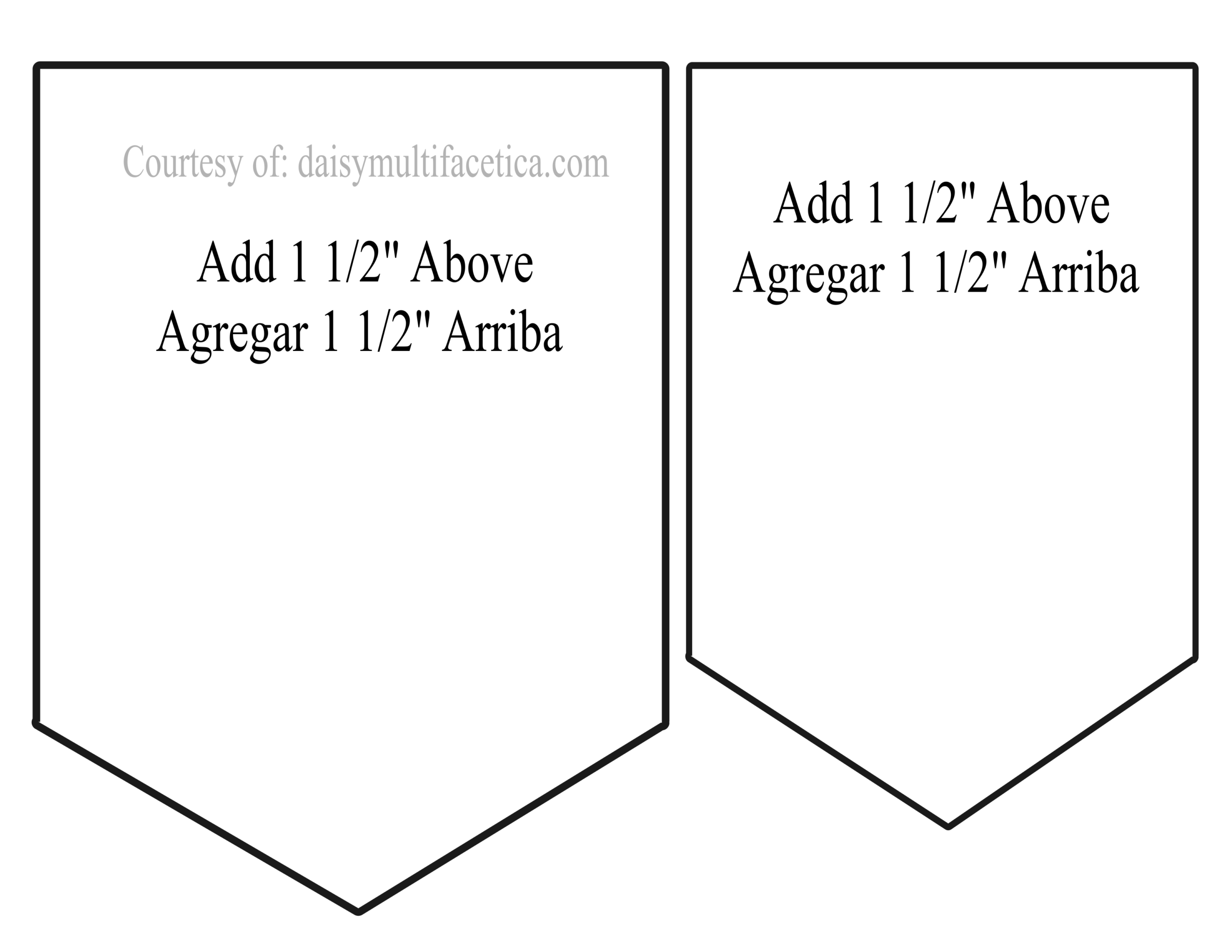 FREE Printable Pennant Banner Template PNG 3 Styles Daisy Multifac tica