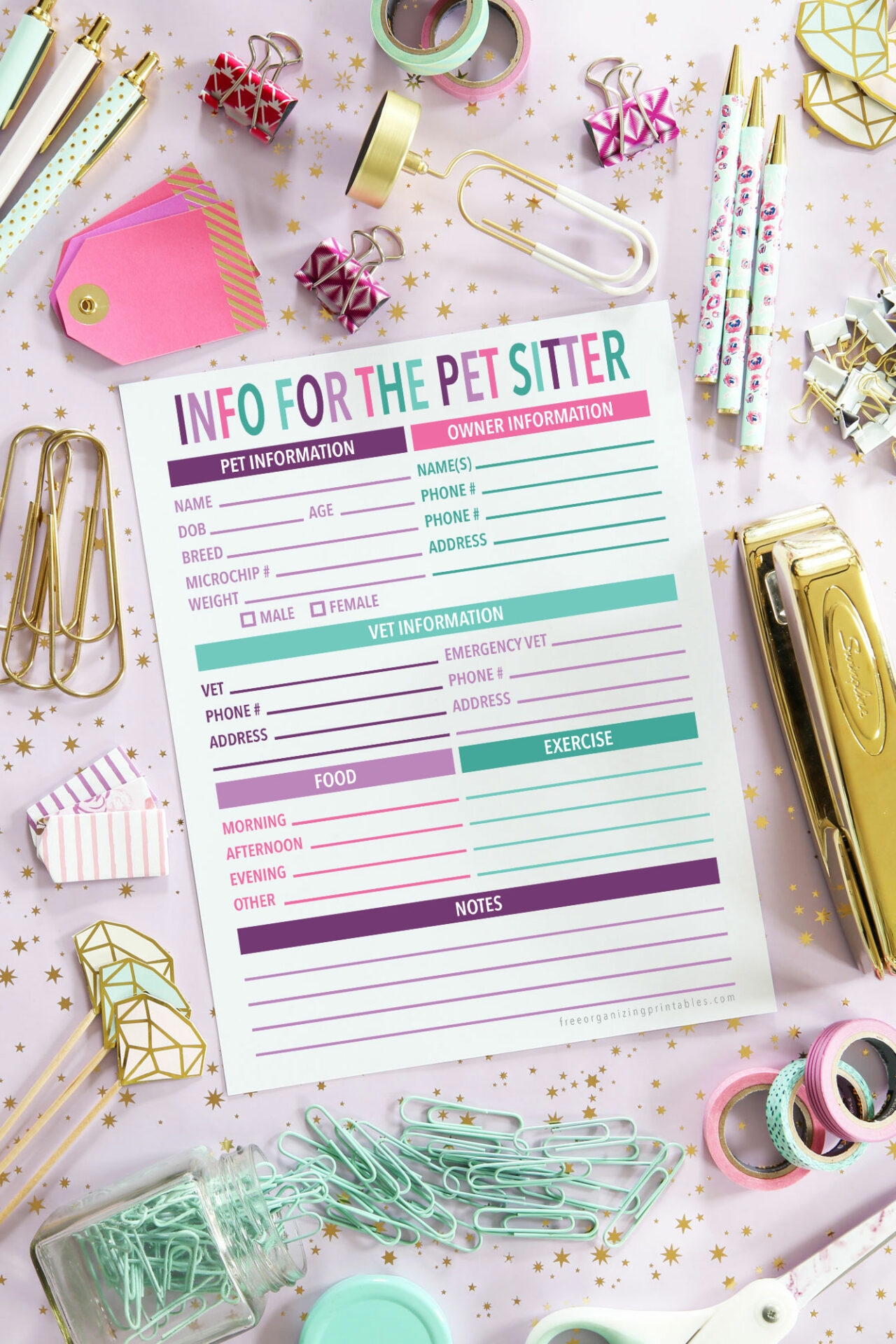Free Printable Pet Sitting Template Free Printable Pet Sitting Template