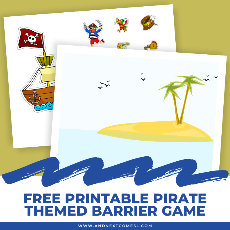 Free Printable Pirates Barrier Game For Speech Therapy And Next Free Printable Pirates Barrier Game For Speech Therapy And Next