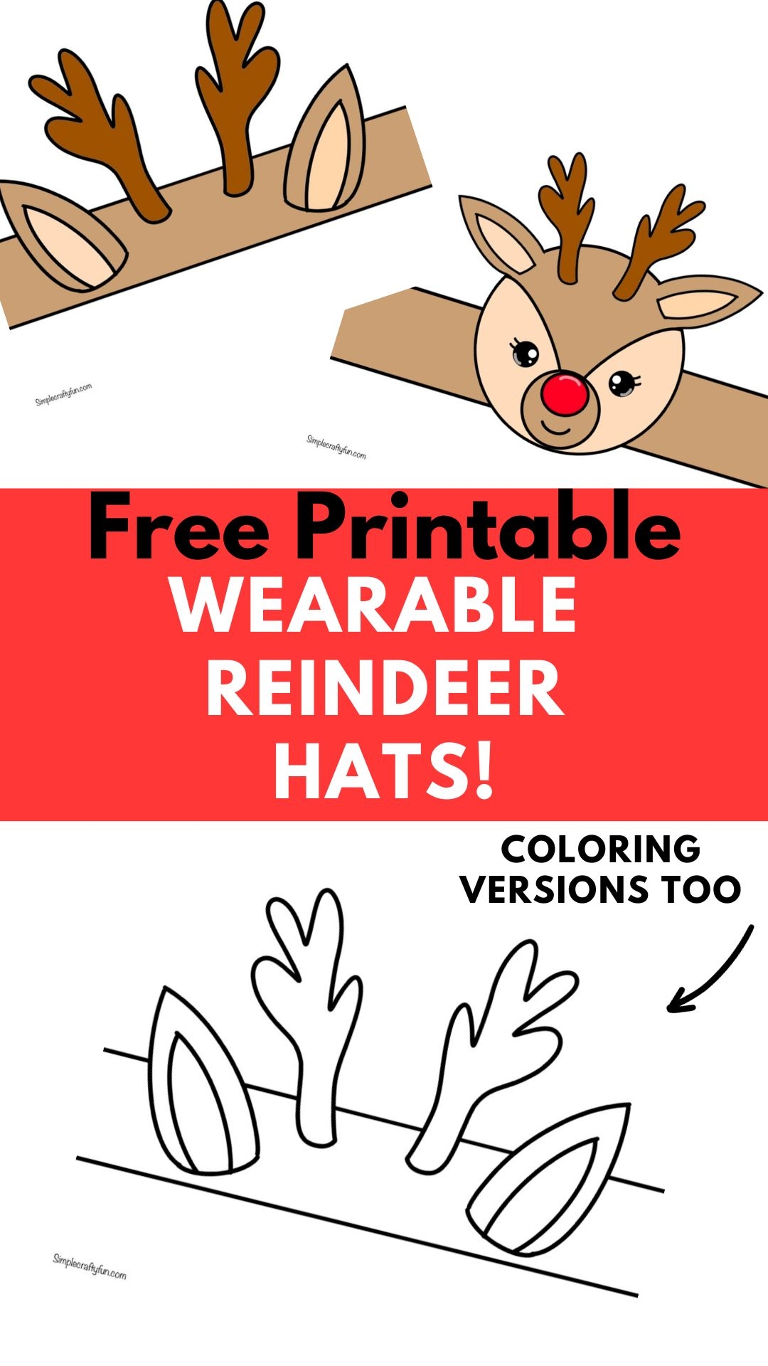 Free Printable Reindeer Face Templates