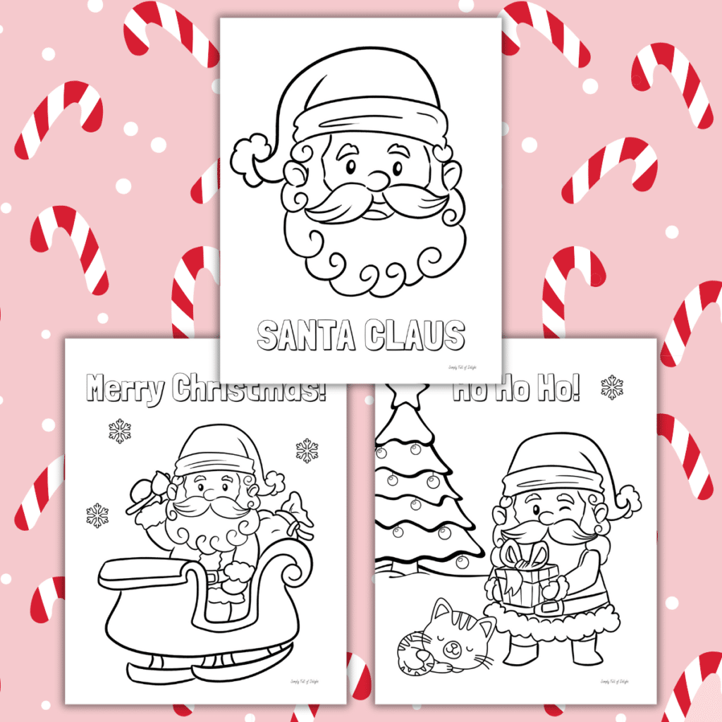 Free Printable Santa Coloring Pages For Christmas Simply Full Of Delight