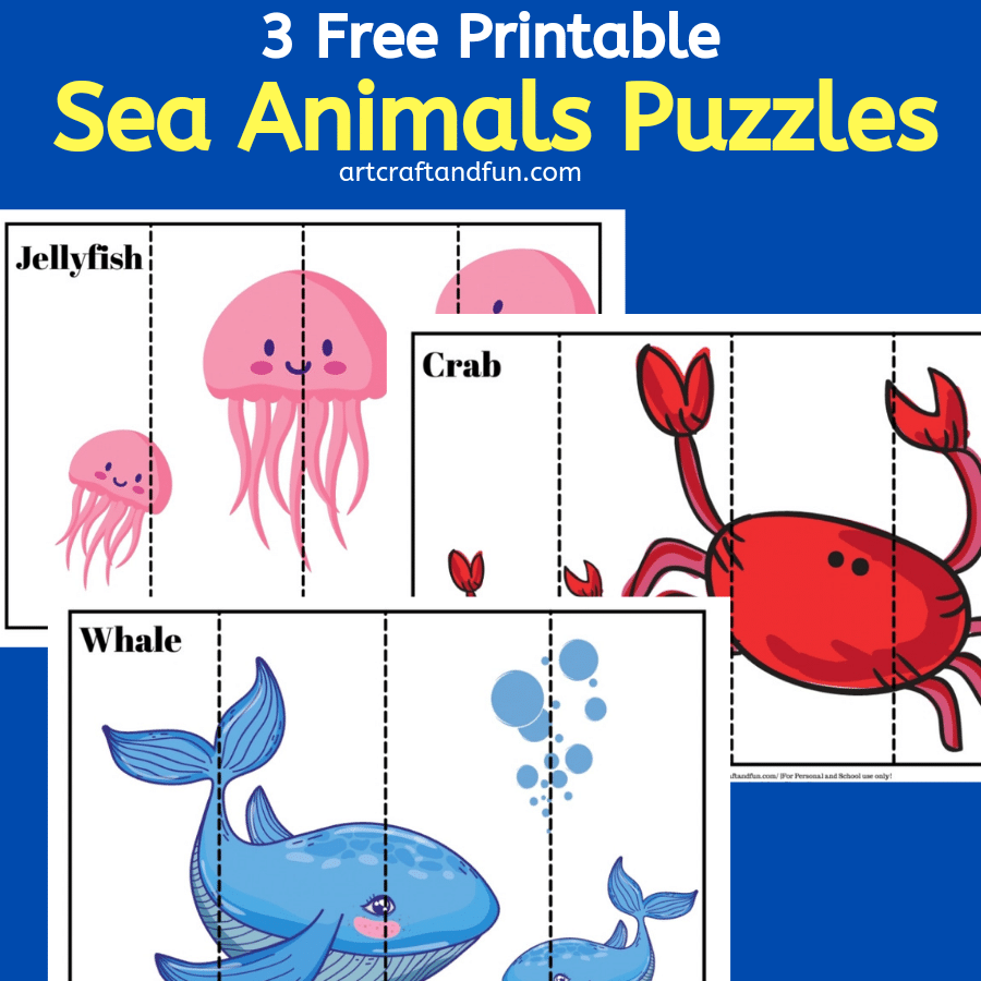 Free Printable Sea Animal Puzzles For Kids Worksheets Library