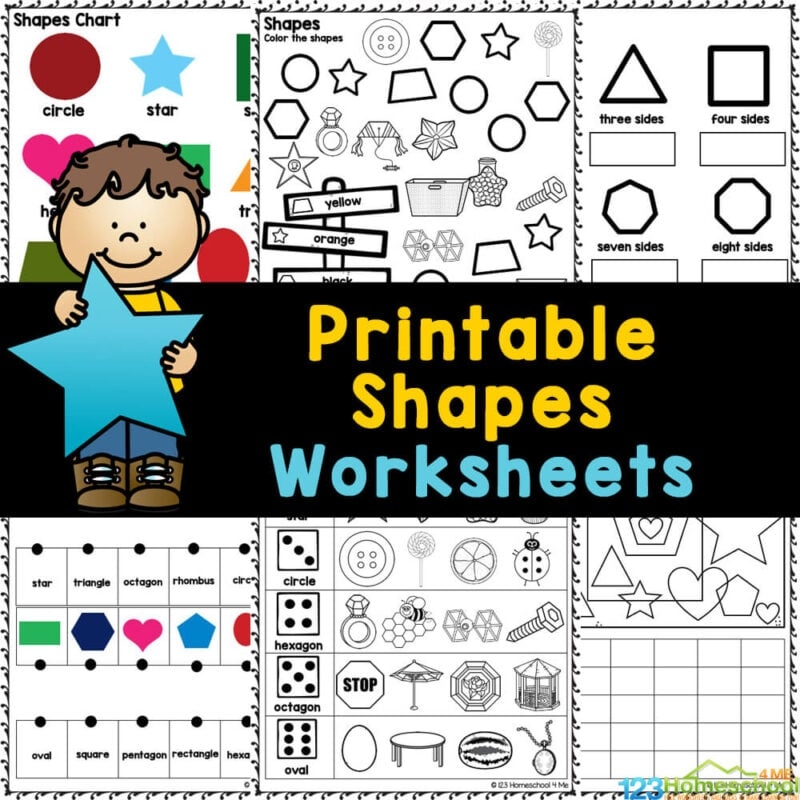 Printable Shapes Worksheets For Kindergarten