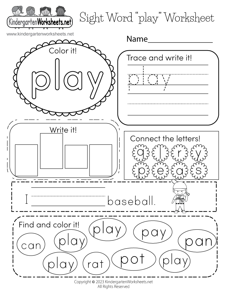 Free Printable Sight Words Template Free Printable Sight Words Template