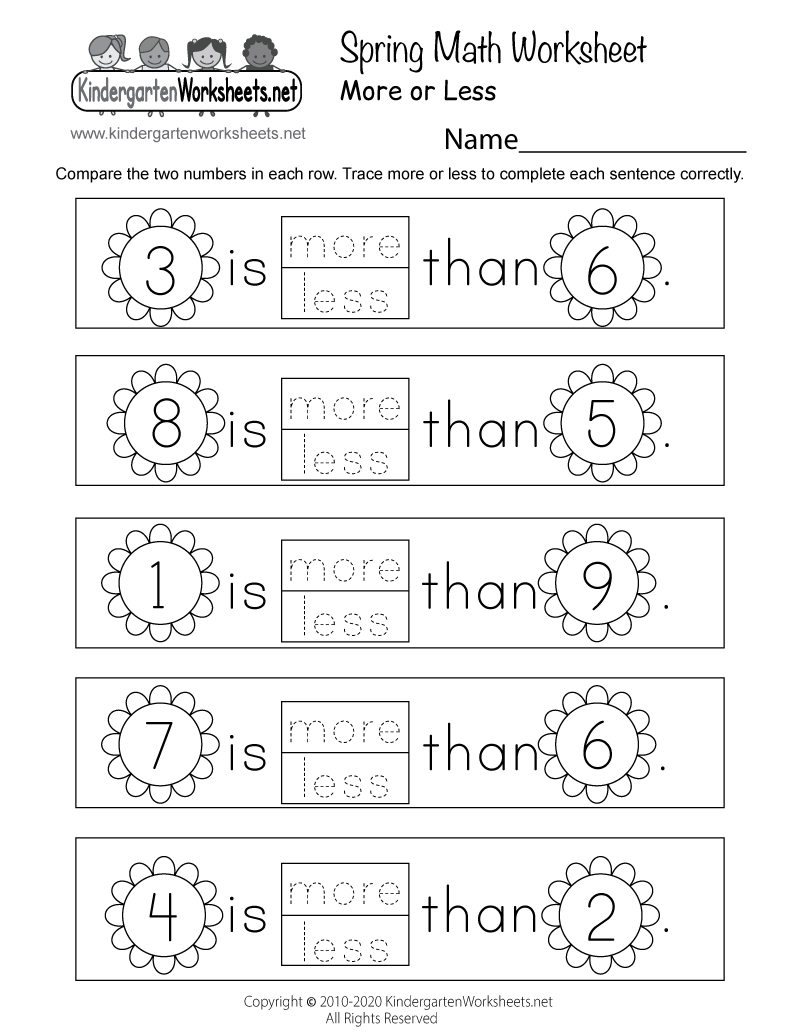 Kindergarten Math Worksheets Printable Kindergarten Math Worksheets Printable