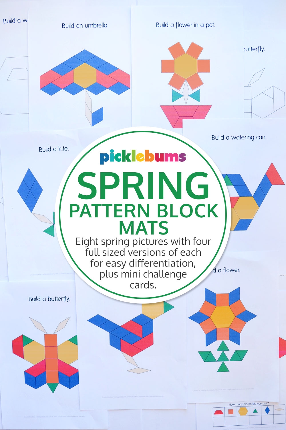 Free Printable Spring Pattern Block Mats Picklebums Free Printable Spring Pattern Block Mats Picklebums