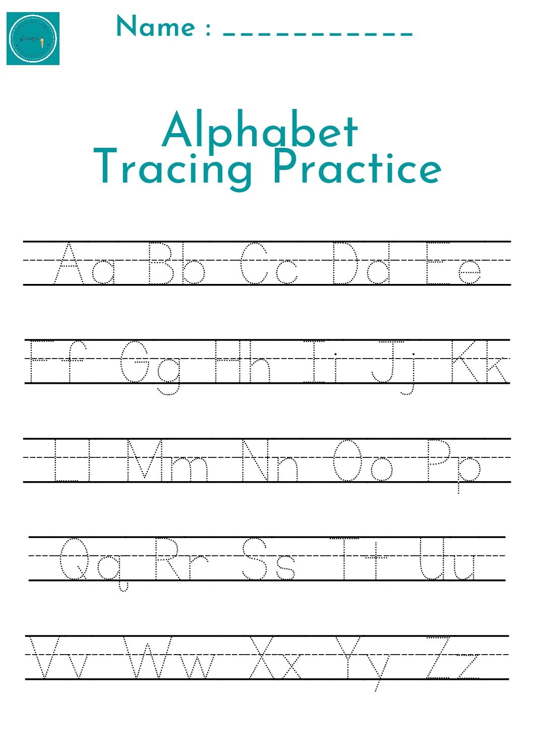 Free Printable Trace The Alphabet Letters Worksheet Teacha Free Printable Trace The Alphabet Letters Worksheet Teacha