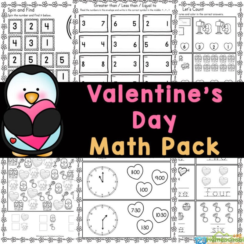 FREE Printable Valentine s Day Math Worksheets