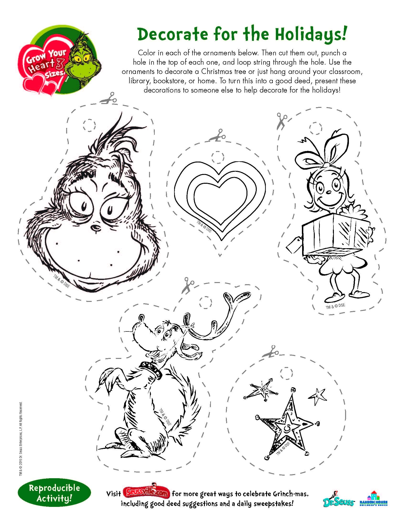 Free Printables And Wonderful Activities From None Other Than The Grinch