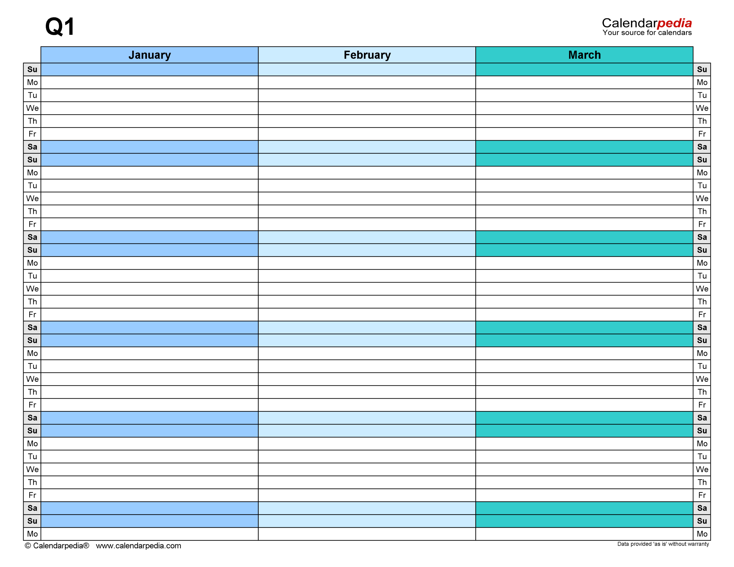 Free Quarterly Planners In PDF Format 12 Templates