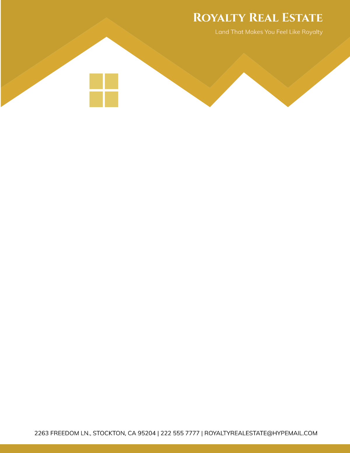 Free Printable Real Estate Letterhead Templates