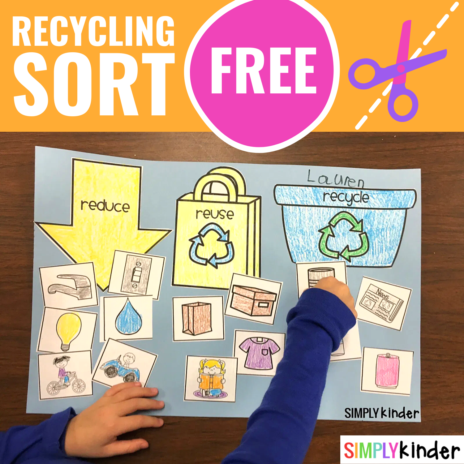 Free Recycling Sort Simply Kinder