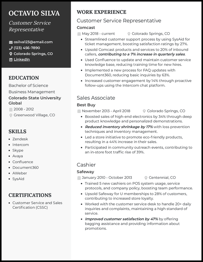 Free Printable Resume Template For Word