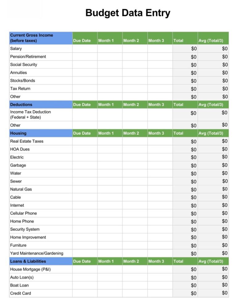 Free Retirement Budget Worksheets Guide Examples 
