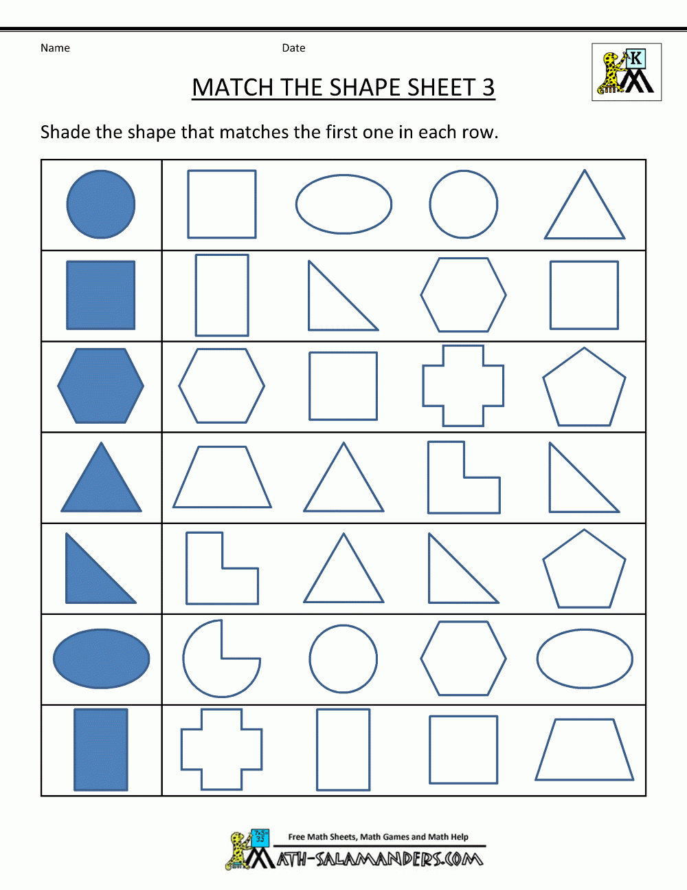Free Printable Worksheets For Kindergarteners