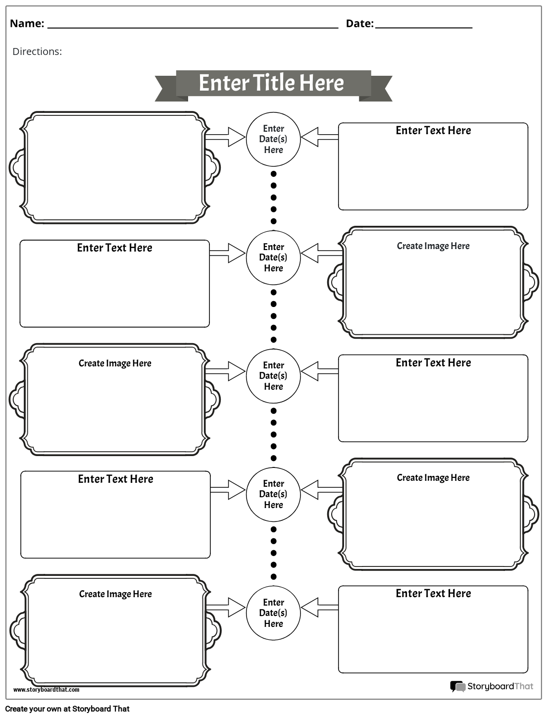 Free Timeline Worksheets Storyboard That Templates