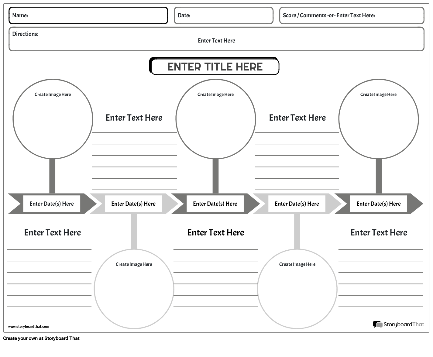 Printable Timeline Worksheets