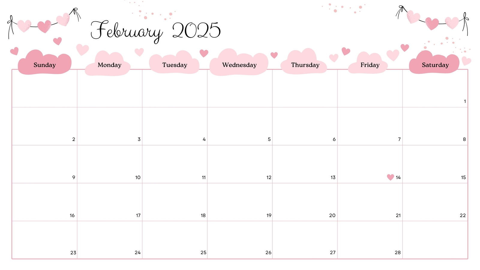 Free To Customize February 2025 Calendar Templates Canva