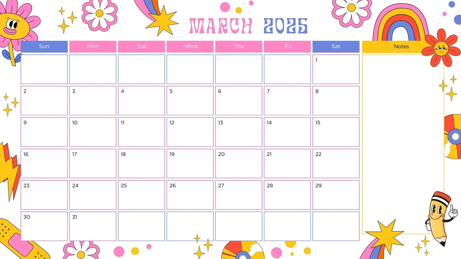Free To Edit And Print March 2026 Calendar Templates Canva