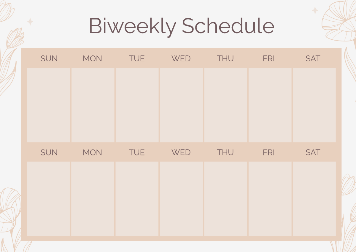 Free Two Week Calendar Template To Edit Online Free Two Week Calendar Template To Edit Online