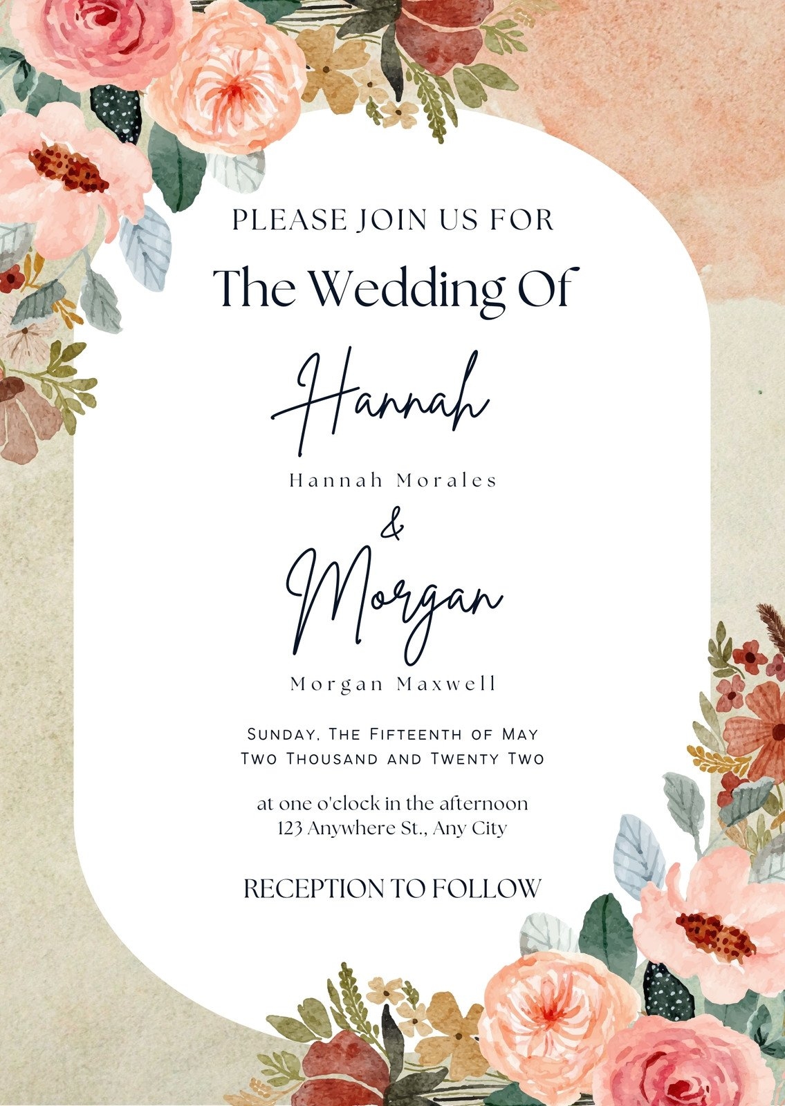 Free Wedding Reception Invitation Templates To Edit Canva