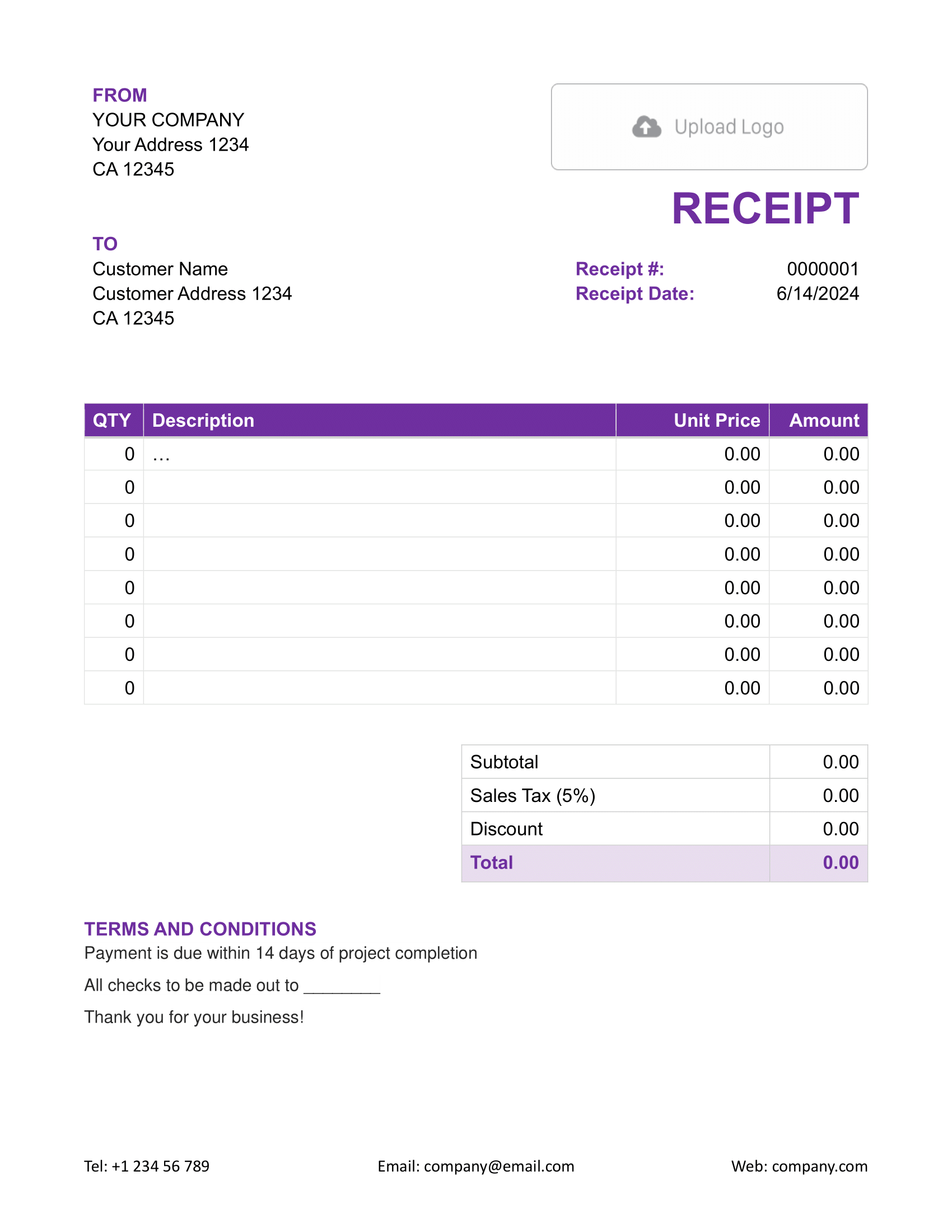 Free Printable Receipts Template Free Printable Receipts Template
