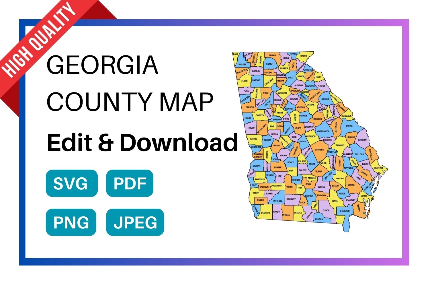 Georgia State Map Printable