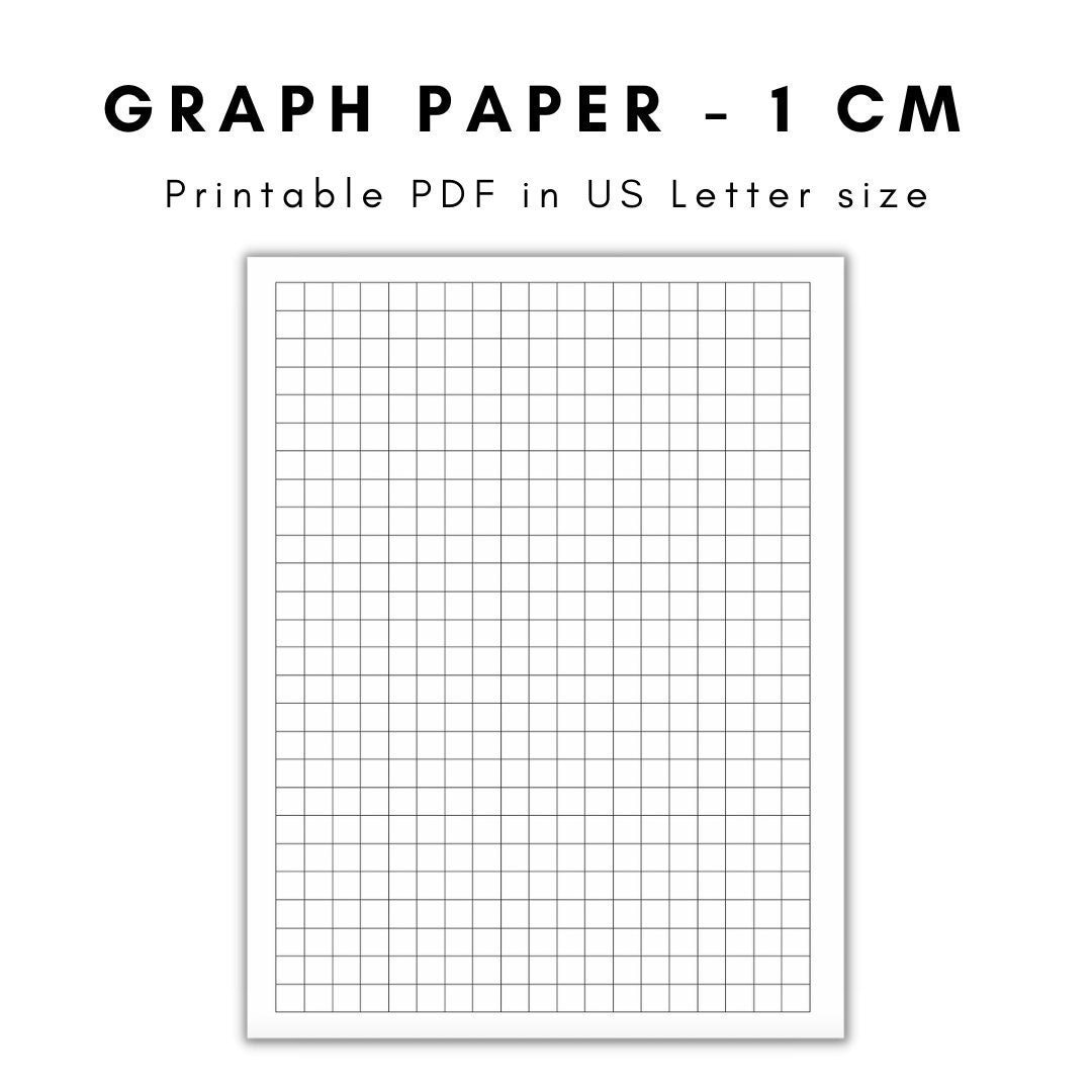 Graph Paper Printable Graph Paper Graph Paper Printable Graph Paper 1 Cm 1 Cm Graph Paper Etsy UK