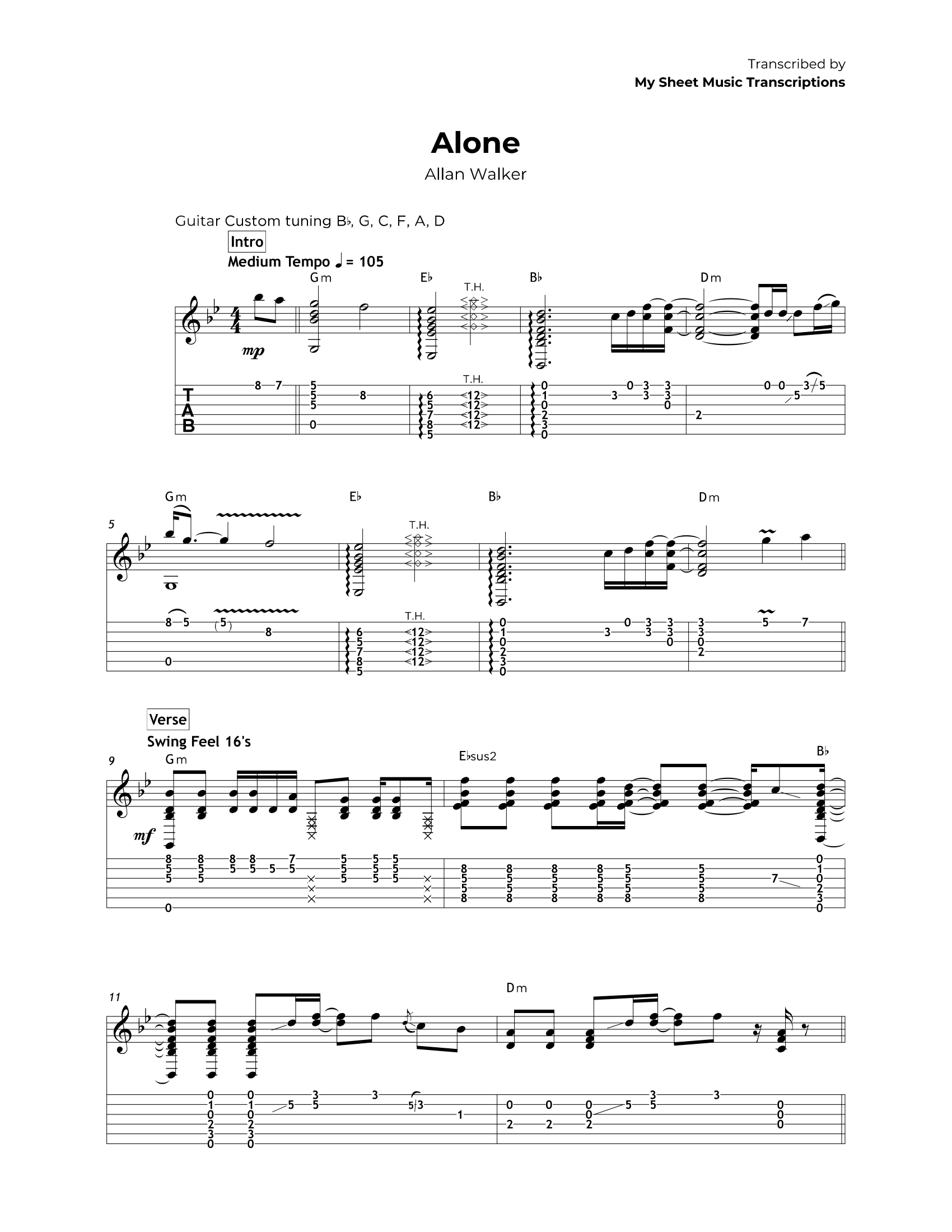 Printable Music Sheets For Guitar