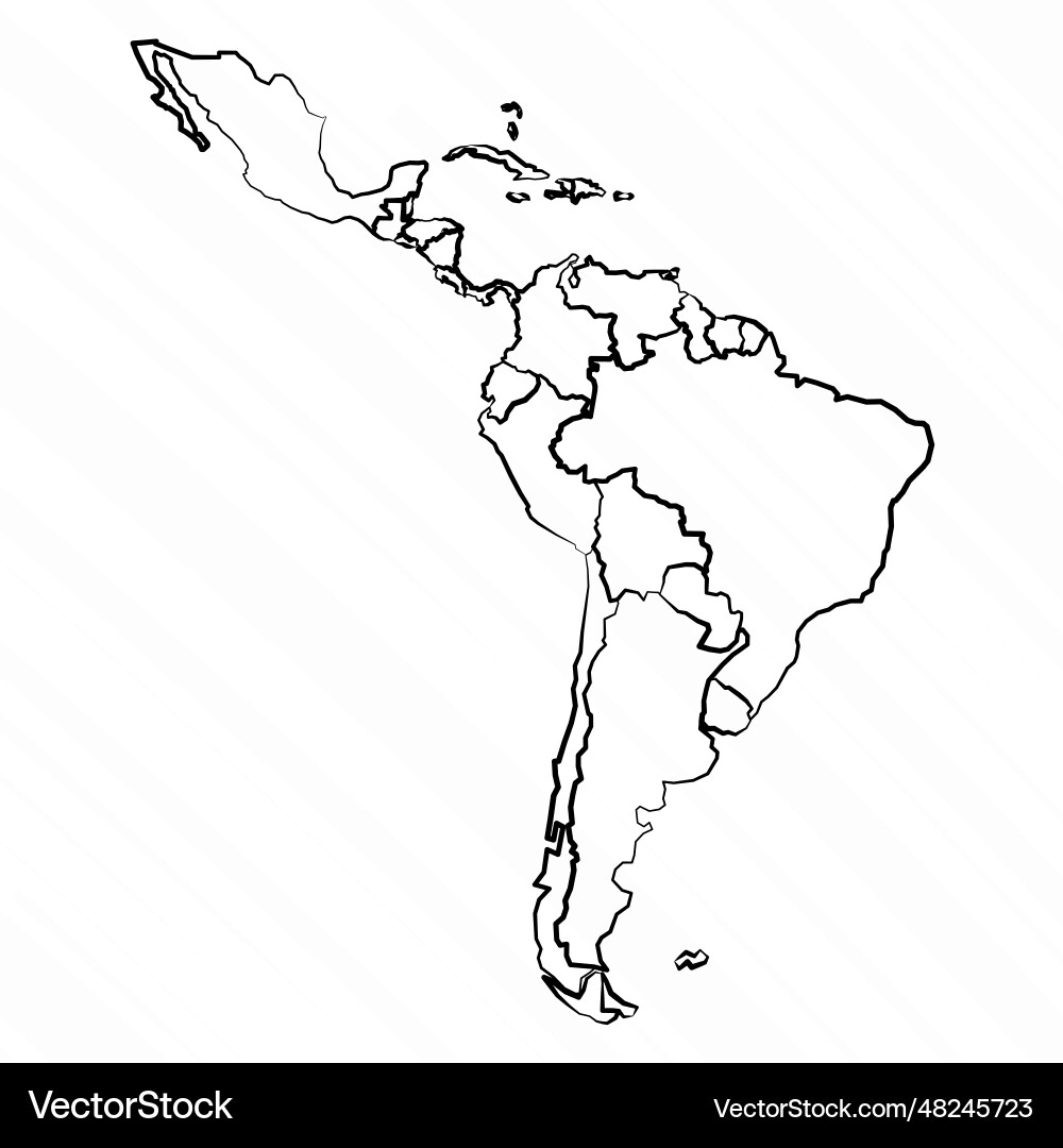 Latin America Map Printable