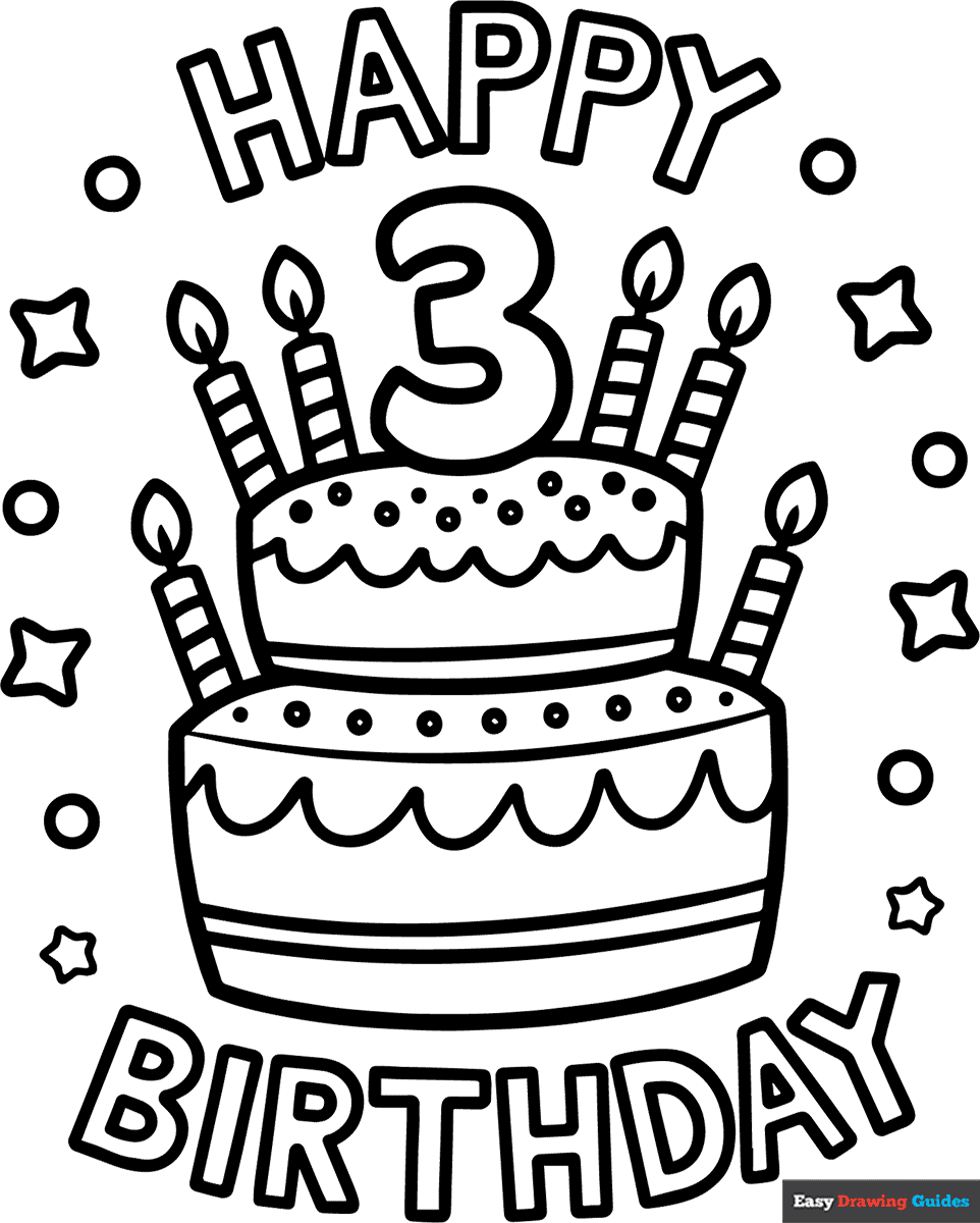 Printable Birthday Coloring Sheets