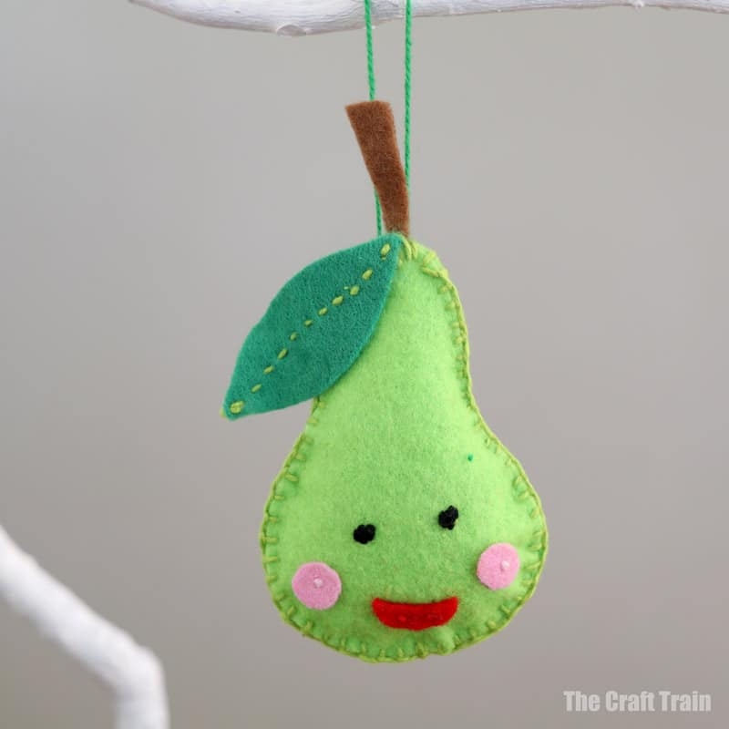 Happy Pear Hand sewn Felt Ornaments The Craft Train