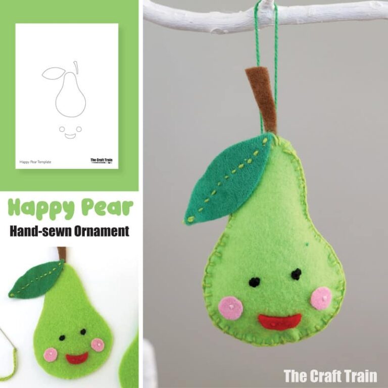 Happy Pear Hand sewn Felt Ornaments The Craft Train