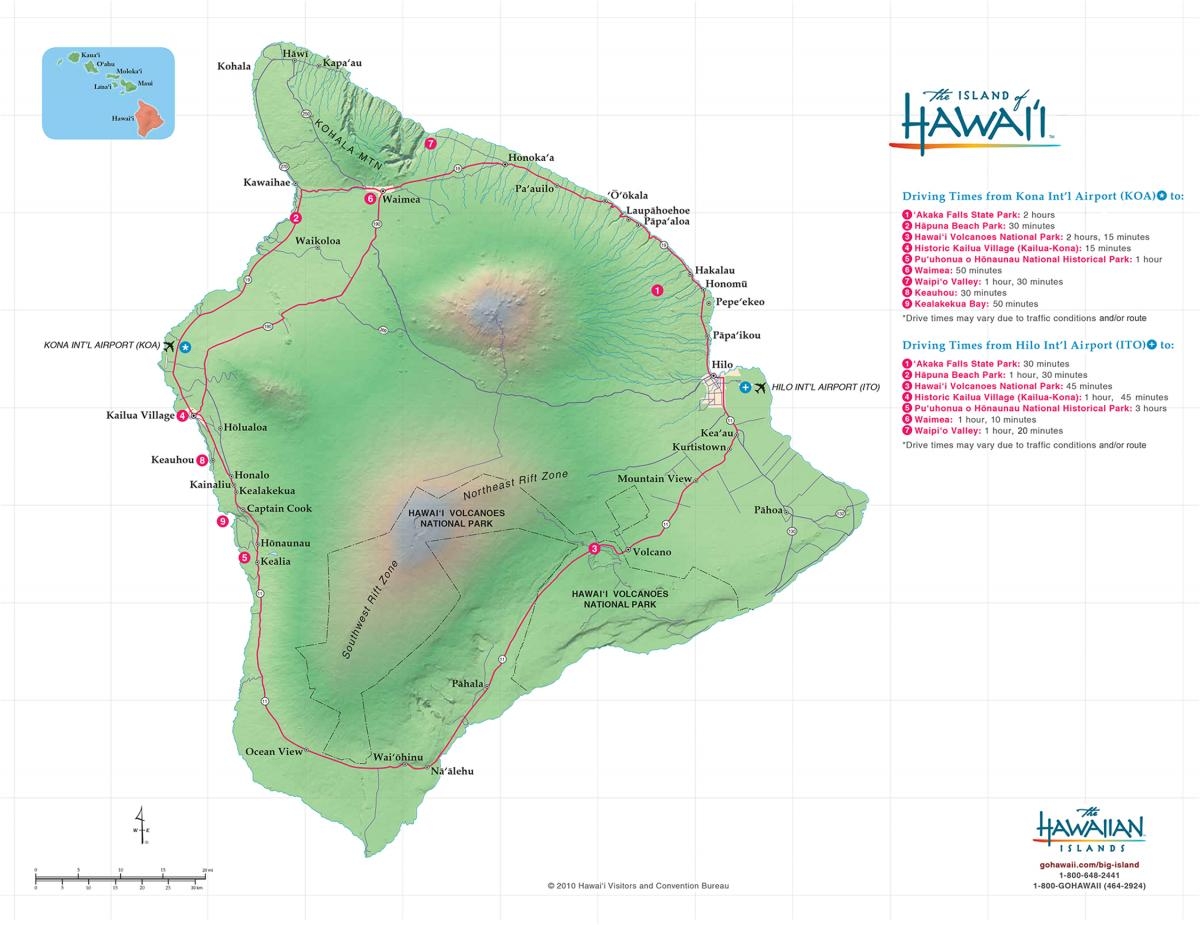 Printable Big Island Map