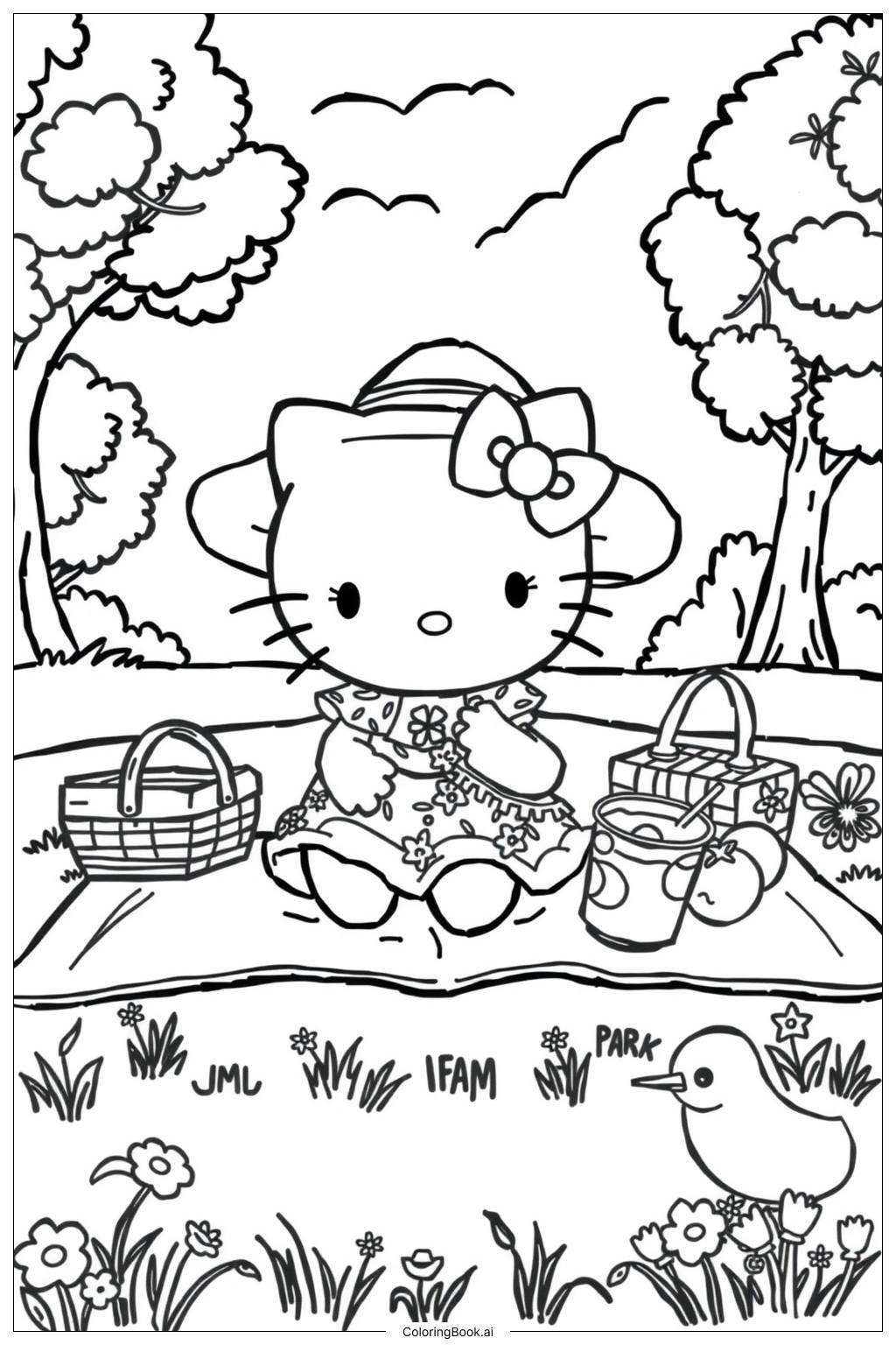 Hello Kitty Coloring Sheet Printable Free