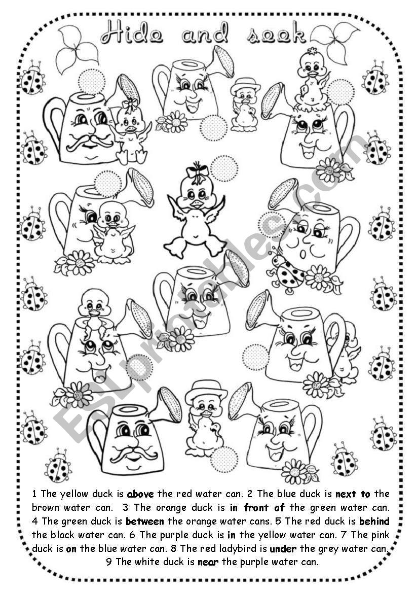 Printable Hide And Seek Worksheets