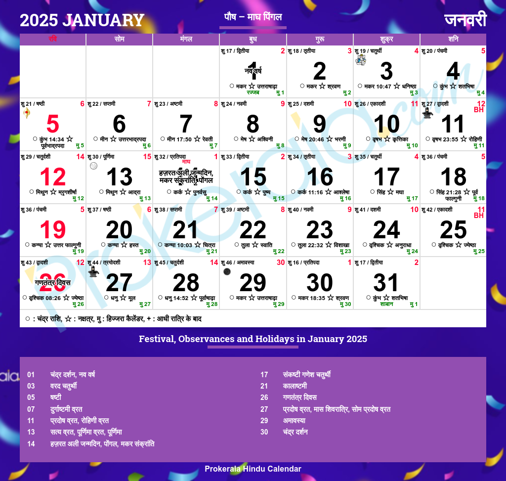 Punjabi Calendar June 2025