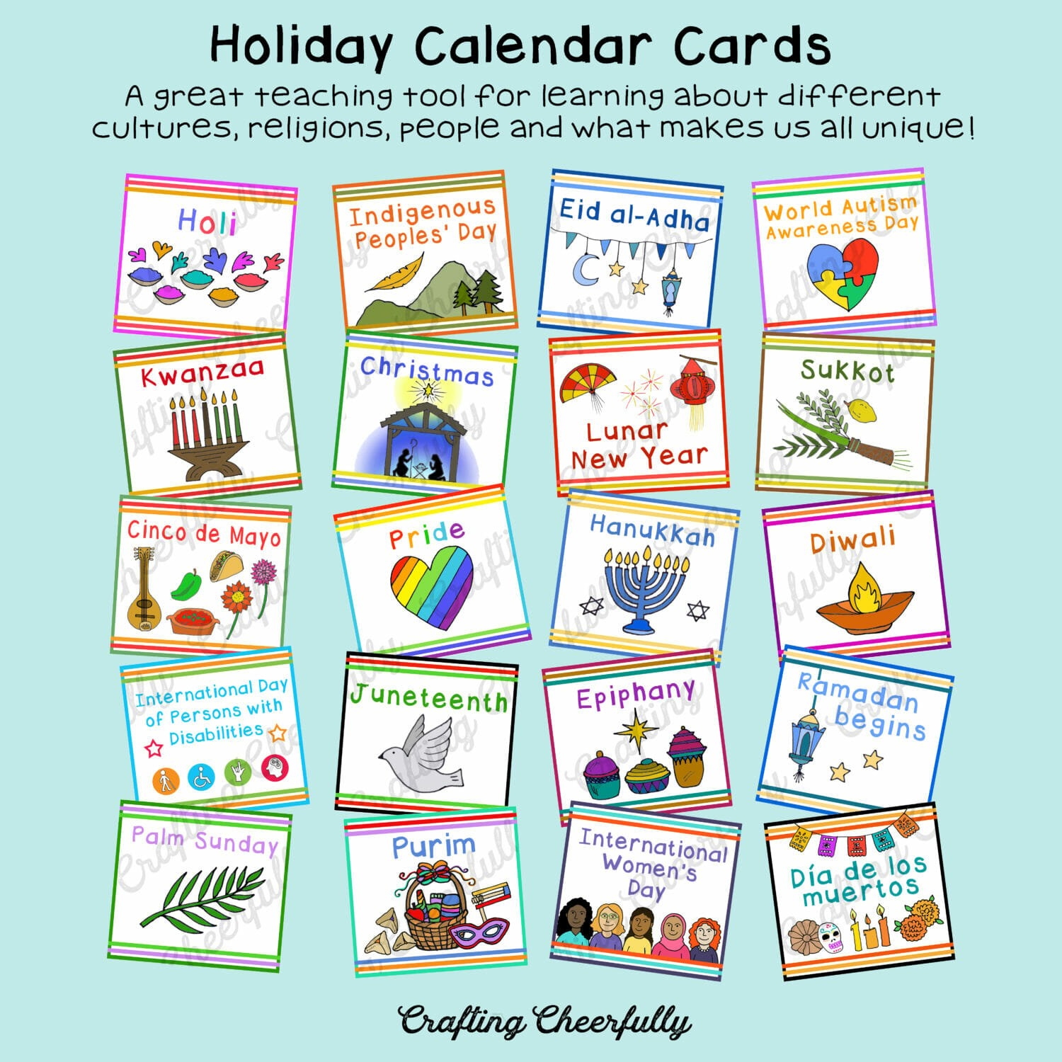 Holiday Calendar Cards For Children s Calendar Crafting Cheerfully