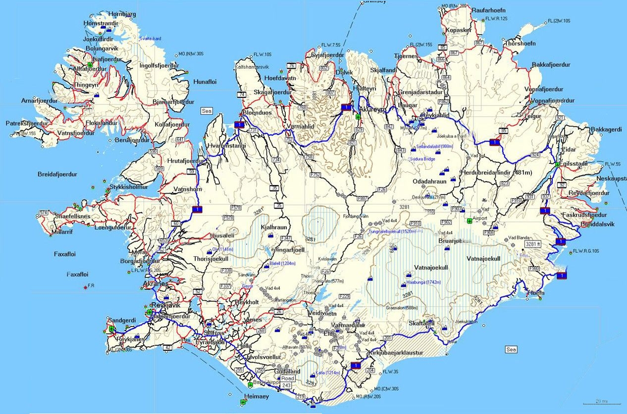 Map Of Iceland Printable