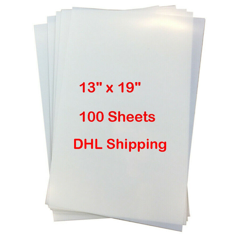 Inkjet Transparency Film Acetate Sheets 100 PK Waterproof Inkjet Film 13x19 Screen Printing Positive Silk Glossy Sticker Paper Film Positive