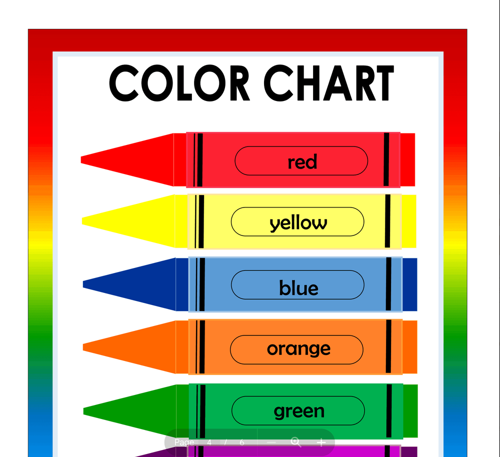 Colors Printable Chart Colors Printable Chart