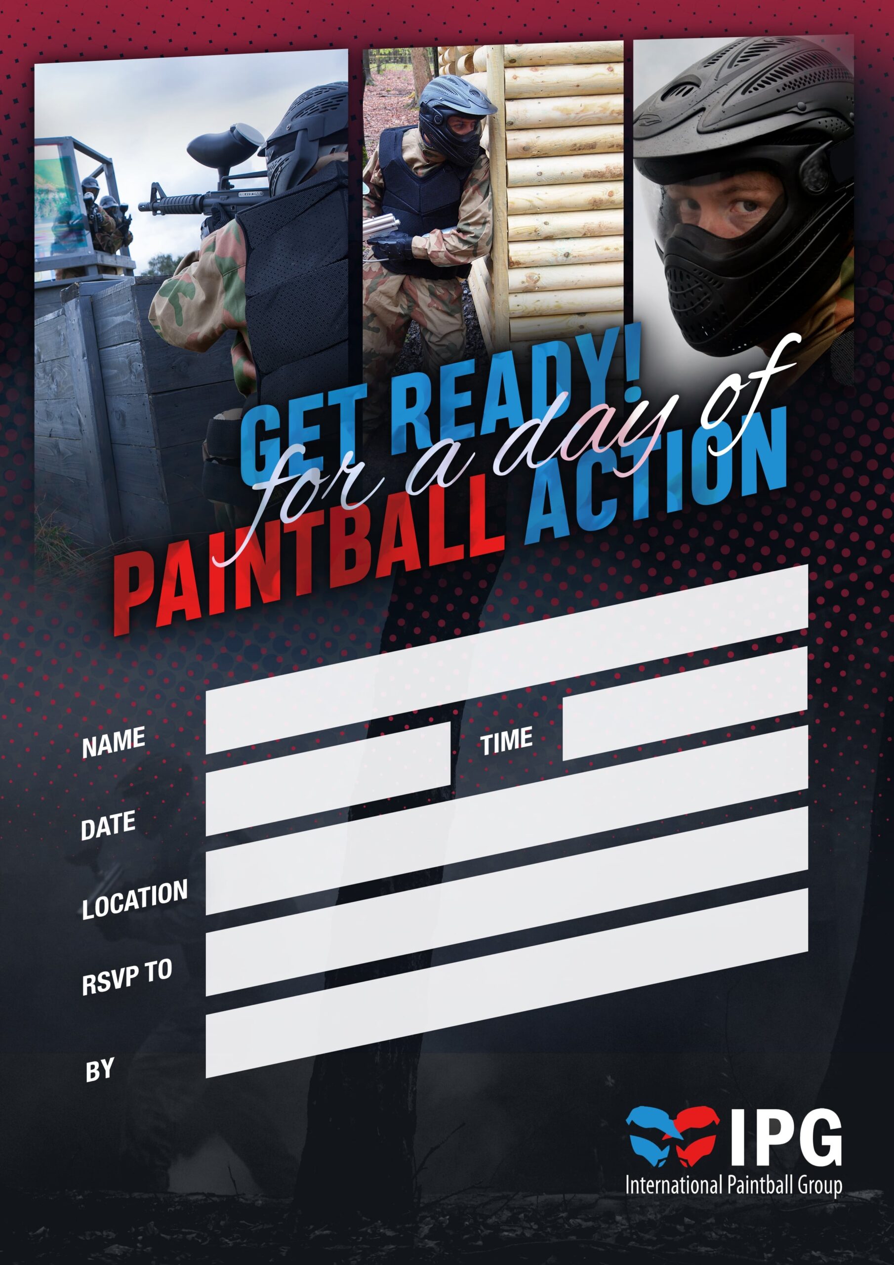 Free Printable Paintball Party Invitation Template