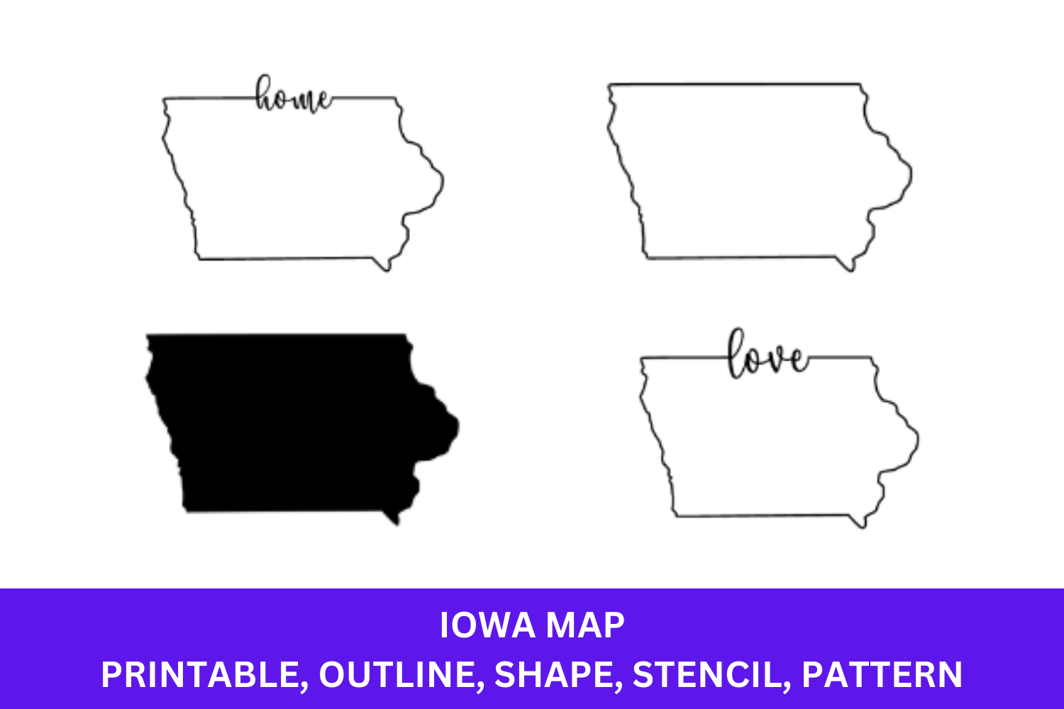 Iowa State Map Printable