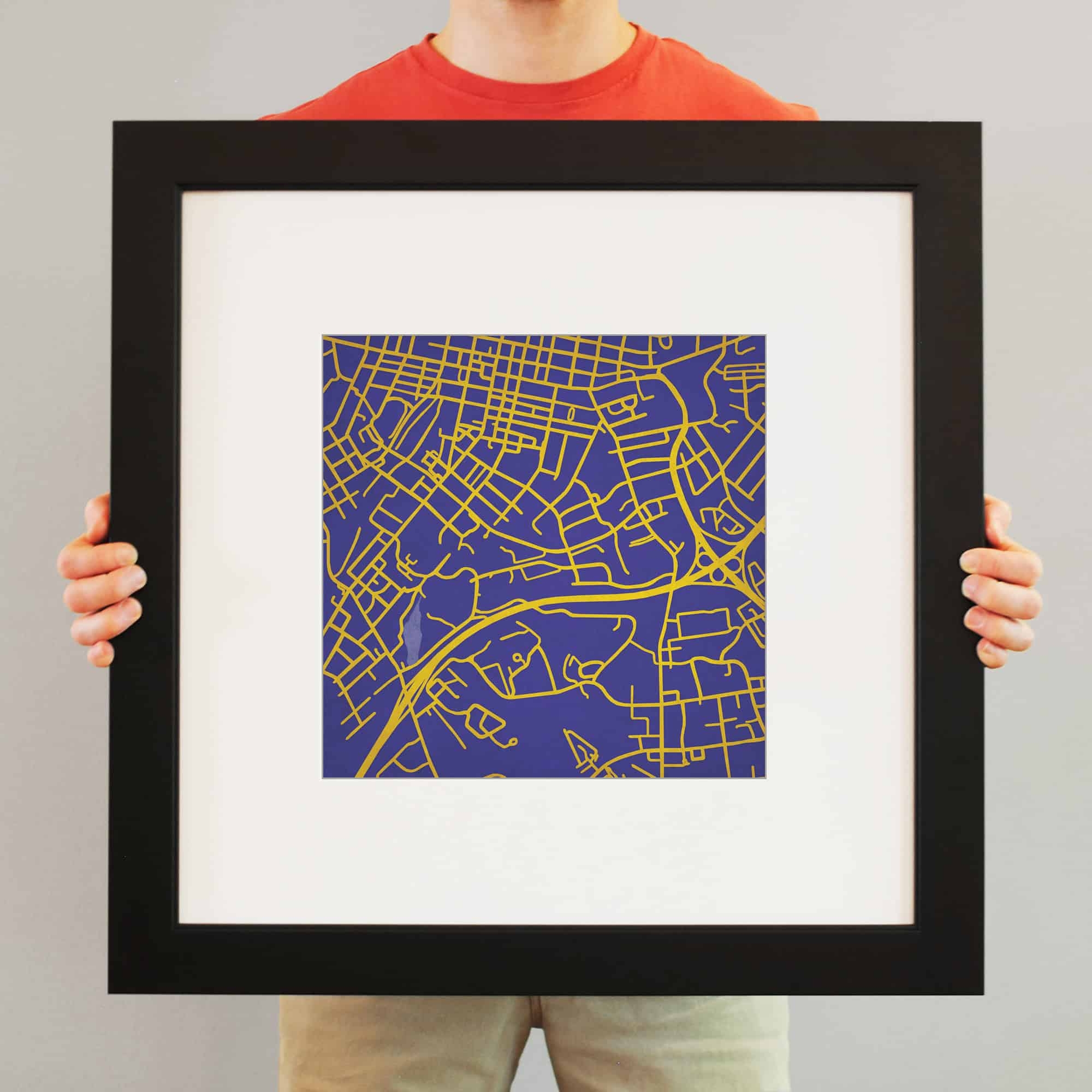 James Madison University Campus Map Art By City Prints The Map Shop