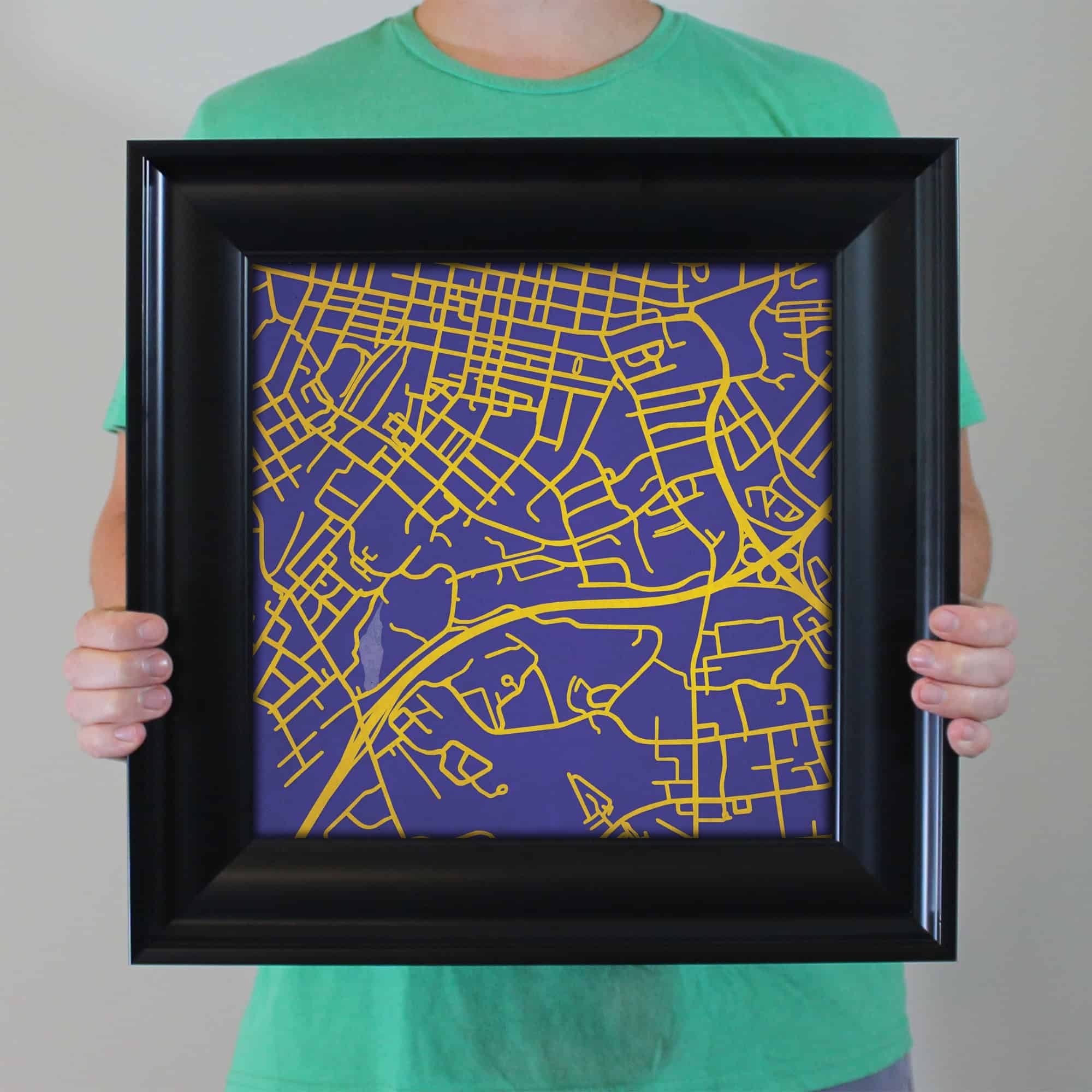 James Madison University Campus Map Art By City Prints The Map Shop