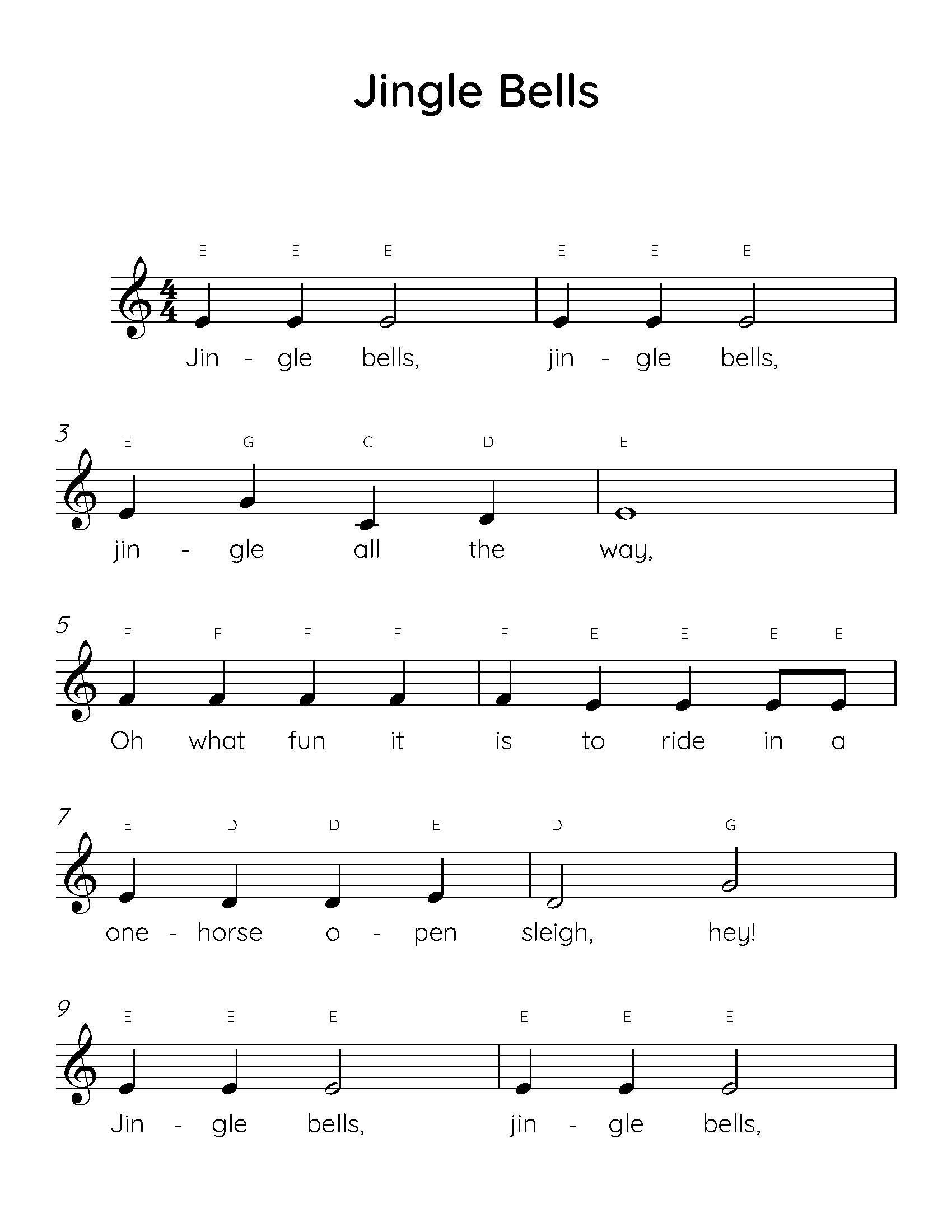 Jingle Bells Easy Piano Sheet Music digital Download Kids Beginner Songs PDF Christmas Song Etsy Jingle Bells Easy Piano Sheet Music digital Download Kids Beginner Songs PDF Christmas Song Etsy