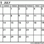 July 2025 Calendar Printable